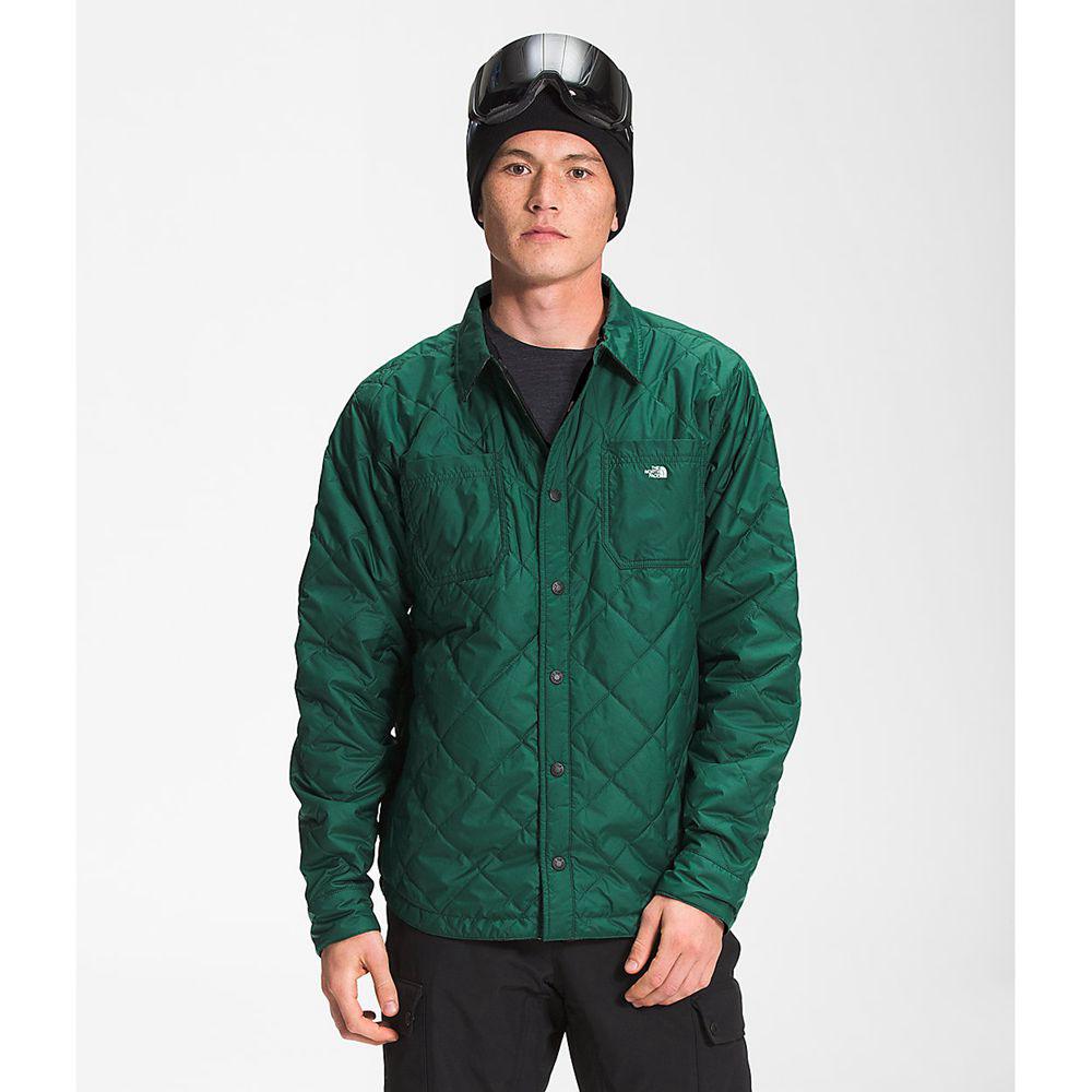 The North Face Fort Point Insulated Flannel Ανδρικα Σακάκι - Πρασινο / Μαυρα (RWYD95247)